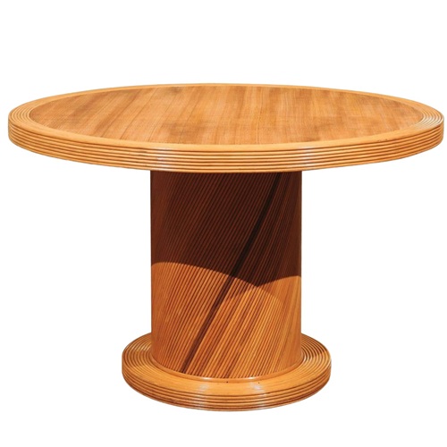 茶館新中式特色實木圓形簡約桌子